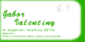 gabor valentiny business card